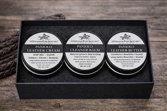 Paniolo Leather Care System – 3 Step Saddle &amp; Tack Restoration Kit